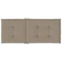 Cojín silla de jardín respaldo alto 6 uds tela taupé 120x50x3cm by vidaXL, Cushions for chairs and sofas - Ref: Foro24-314112...