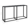Black tempered glass console table 140x35x75.5cm by vidaXL, Side tables - Ref: Foro24-331675, Price: 73,58 €, Discount: %