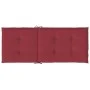 High back garden chair cushion 4 pcs red fabric 120x50x3 cm by vidaXL, Cushions for chairs and sofas - Ref: Foro24-314114, Pr...