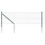 Reja con postes Verde 0.8 x 25 m Acero