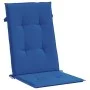 High back garden chair cushion 6 pcs blue fabric 120x50x3 cm by vidaXL, Cushions for chairs and sofas - Ref: Foro24-314118, P...
