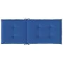 Cojín silla de jardín respaldo alto 4 uds tela azul 120x50x3 cm de vidaXL, Cojines para sillas y sofás - Ref: Foro24-314117, ...