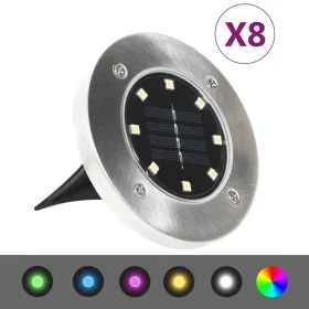 Solar floor lamps 8 units RGB LED lights by vidaXL, Outdoor lighting - Ref: Foro24-315695, Price: 48,92 €, Discount: %