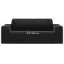 Funda elástica para sillón de 2 plazas poliéster jersey negra