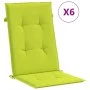 Kissen für Gartenstühle mit hoher Rückenlehne, 6 Stück, grüner Stoff, 120 x 50 x 3 cm von vidaXL, Kissen für Stühle und Sofas...