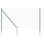 Reja con postes Verde 1 x 25 m Acero