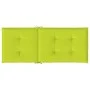 Cojín silla de jardín respaldo alto 6 uds tela verde 120x50x3cm de vidaXL, Cojines para sillas y sofás - Ref: Foro24-314121, ...