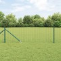 Reja con postes Verde 0.4 x 25 m Acero