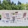 Gartenstuhlkissen mit hoher Rückenlehne, 6 Stück, grau kariert, 120x50x3 cm. von vidaXL, Kissen für Stühle und Sofas - Ref: F...