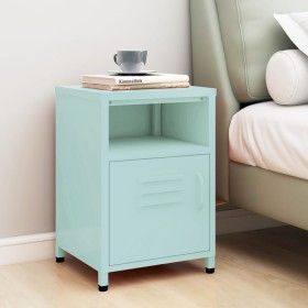 Mintgrüner Nachttisch aus Stahl, 35x35x51 cm von vidaXL, Nachttische - Ref: Foro24-336221, Preis: 76,65 €, Rabatt: %