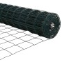 Reja con postes Verde 0.4 x 25 m Acero