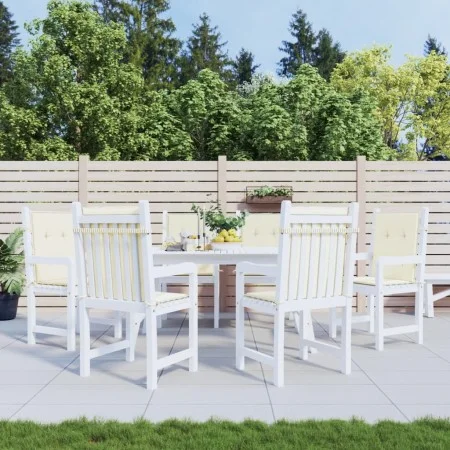 Gartenstuhlkissen mit niedriger Rückenlehne, 6 Stück, aus cremefarbenem Oxford-Stoff. von vidaXL, Kissen für Stühle und Sofas...