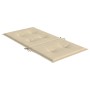 Cojín de silla de jardín respaldo bajo 6 uds tela Oxford beige