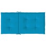 Cojín silla jardín respaldo bajo 6 uds tela Oxford azul