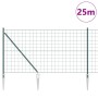 Reja con postes Verde 1.2 x 25 m Acero