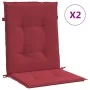 Garden chair cushion low backrest 2 pcs red red Oxford fabric by vidaXL, Cushions for chairs and sofas - Ref: Foro24-314140, ...