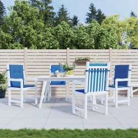 Gartenstuhlkissen mit niedriger Rückenlehne, 4 Stück, aus blauem Oxford-Stoff. von vidaXL, Kissen für Stühle und Sofas - Ref:...