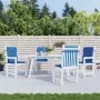 Gartenstuhlkissen mit niedriger Rückenlehne, 4 Stück, aus blauem Oxford-Stoff. von vidaXL, Kissen für Stühle und Sofas - Ref:...
