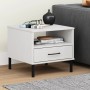 OSLO bedside table metal legs solid white pine wood by vidaXL, Side tables - Ref: Foro24-351032, Price: 47,04 €, Discount: %