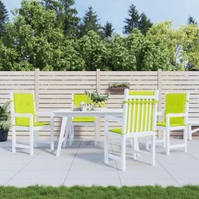 Garden chair cushion low backrest 4 pcs light green Oxford fabric by vidaXL, Cushions for chairs and sofas - Ref: Foro24-3141...