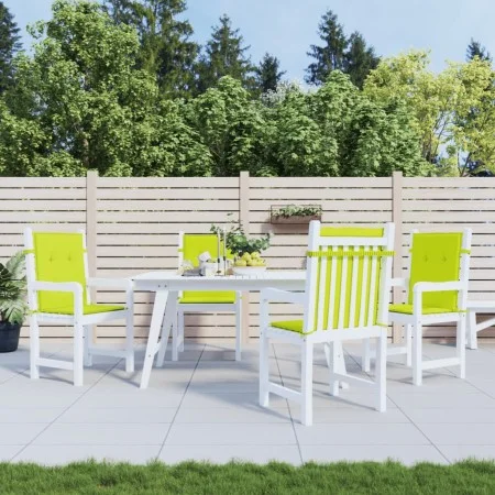 Garden chair cushion low backrest 4 pcs light green Oxford fabric by vidaXL, Cushions for chairs and sofas - Ref: Foro24-3141...