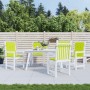 Garden chair cushion low backrest 4 pcs light green Oxford fabric by vidaXL, Cushions for chairs and sofas - Ref: Foro24-3141...