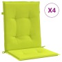 Garden chair cushion low backrest 4 pcs light green Oxford fabric by vidaXL, Cushions for chairs and sofas - Ref: Foro24-3141...