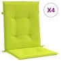 Garden chair cushion low backrest 4 pcs light green Oxford fabric by vidaXL, Cushions for chairs and sofas - Ref: Foro24-3141...