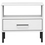 OSLO bedside table metal legs solid white pine wood by vidaXL, Side tables - Ref: Foro24-351032, Price: 47,04 €, Discount: %