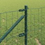 Reja con postes Verde 0.4 x 10 m Acero