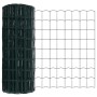 Reja con postes Verde 0.4 x 10 m Acero