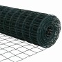 Reja con postes Verde 0.4 x 10 m Acero