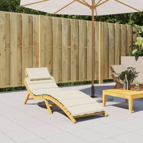 Cream Oxford fabric sun lounger cushion 186x58x3 cm by vidaXL, Cushions for chairs and sofas - Ref: Foro24-314160, Price: 45,...