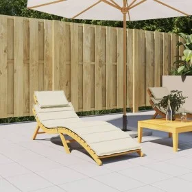 Cream Oxford fabric sun lounger cushion 186x58x3 cm by vidaXL, Cushions for chairs and sofas - Ref: Foro24-314160, Price: 47,...