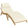 Cream Oxford fabric sun lounger cushion 186x58x3 cm by vidaXL, Cushions for chairs and sofas - Ref: Foro24-314160, Price: 54,...
