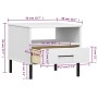 OSLO bedside table metal legs solid white pine wood by vidaXL, Side tables - Ref: Foro24-351032, Price: 47,04 €, Discount: %