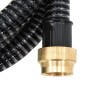 Manguera de succión con conectores de latón PVC negro 29 mm 25m