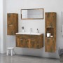 Smoked oak engineered wood bathroom cabinet 30x30x130 cm by vidaXL, Bathroom furniture - Ref: Foro24-815639, Price: 55,18 €, ...
