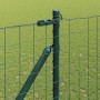 Reja con postes Verde 1.5 x 10 m Acero