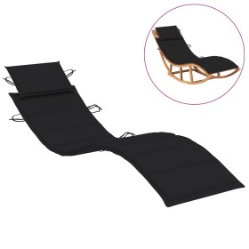 Schwarzes Sonnenliegenkissen aus Oxford-Stoff 186x58x3 cm. von vidaXL, Kissen für Stühle und Sofas - Ref: Foro24-314165, Prei...