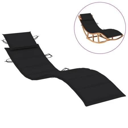Cojín de tumbona de tela Oxford negro 186x58x3 cm de vidaXL, Cojines para sillas y sofás - Ref: Foro24-314165, Precio: 47,69 ...