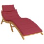 Cojín de tumbona de tela Oxford rojo tinto 186x58x3 cm by vidaXL, Cushions for chairs and sofas - Ref: Foro24-314167, Price: ...