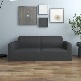 Elastic 2-seater armchair cover anthracite polyester jersey by vidaXL, Covers - Ref: Foro24-332937, Price: 27,81 €, Discount: %