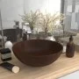 Dark brown round ceramic bathroom sink by vidaXL, Sinks - Ref: Foro24-146984, Price: 40,74 €, Discount: %