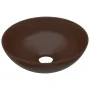 Dark brown round ceramic bathroom sink by vidaXL, Sinks - Ref: Foro24-146984, Price: 40,74 €, Discount: %