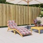 Liegestuhl-Kissen aus kariertem Oxford-Stoff in Rot, 186x58x3 cm. von vidaXL, Kissen für Stühle und Sofas - Ref: Foro24-31417...