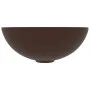 Dark brown round ceramic bathroom sink by vidaXL, Sinks - Ref: Foro24-146984, Price: 40,74 €, Discount: %