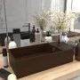 Dark brown ceramic sink with overflow by vidaXL, Sinks - Ref: Foro24-146995, Price: 60,38 €, Discount: %