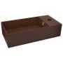 Dark brown ceramic sink with overflow by vidaXL, Sinks - Ref: Foro24-146995, Price: 60,38 €, Discount: %