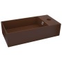 Dunkelbraunes Keramikwaschbecken mit Überlauf von vidaXL, Sinkt - Ref: Foro24-146995, Preis: 61,01 €, Rabatt: %